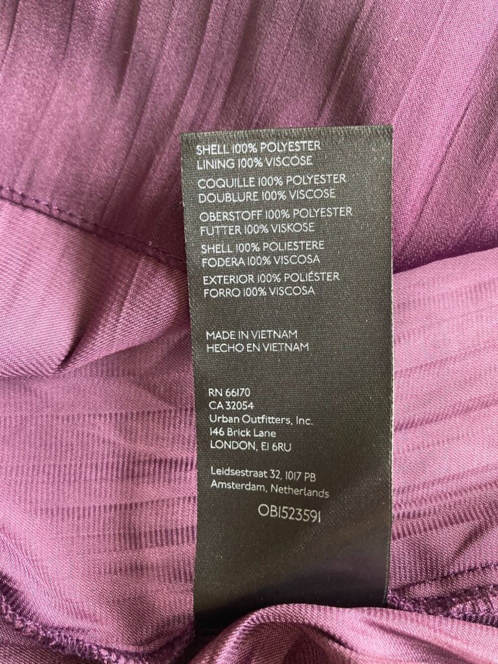 Anthropologie Somerset Satin Maxi Dress, M, Deep Plum - Picture 9 of 10